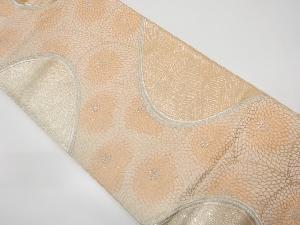 流水に菊尽くし模様織出し袋帯